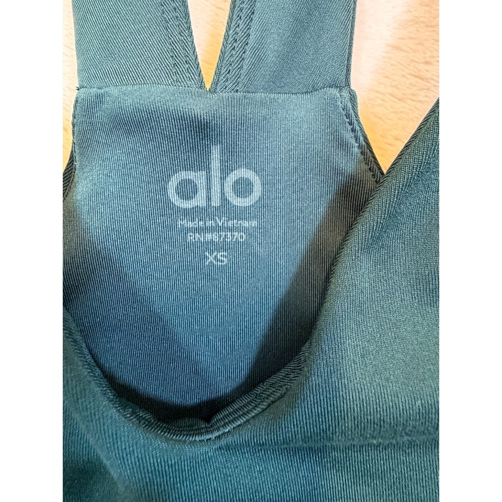 Alo Yoga Midnight Green Real Bra Tank Top Women XS Excellent